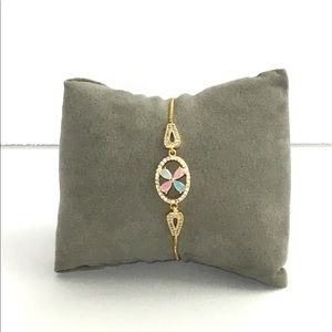 Adjustable Gold Stainless Steel Bracelet for Women